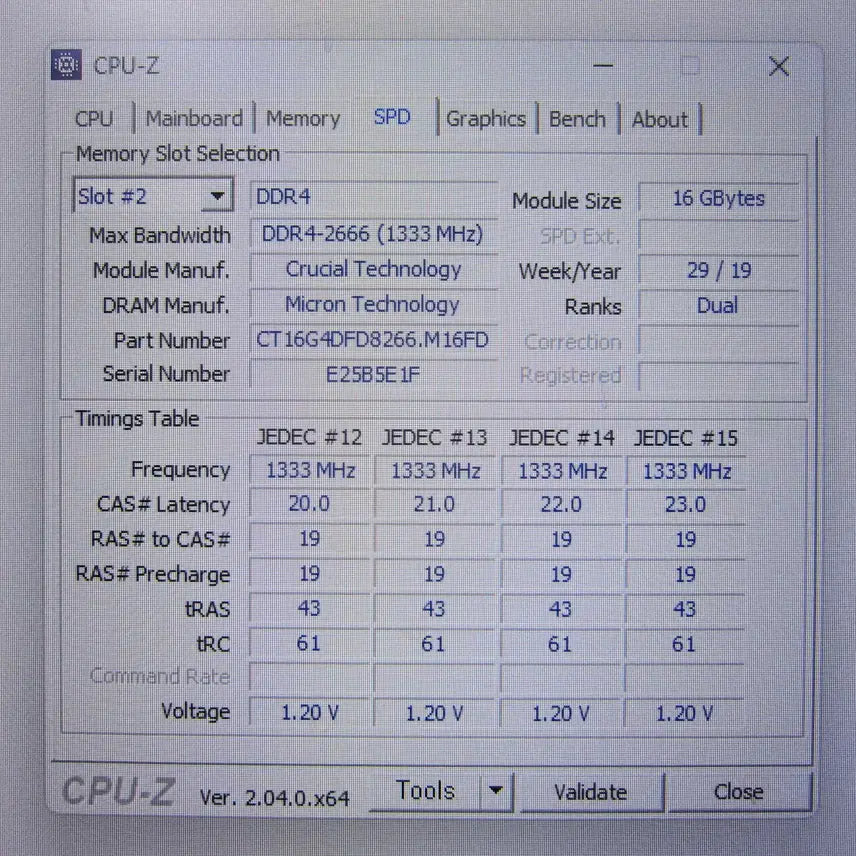 [BUNJANG] Micron Crucial DDR4-2666 CL19 32GB (16GBx2) Desktop RAM / 마이크론 Crucial DDR4-2666 CL19 32G(16Gx2)