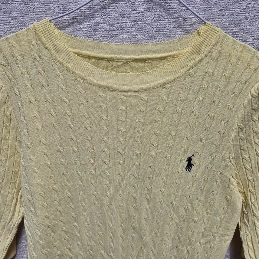 [BUNJANG] Cable Knit Short Sleeve T-Shirt / 아262 반팔 니트 티셔츠
