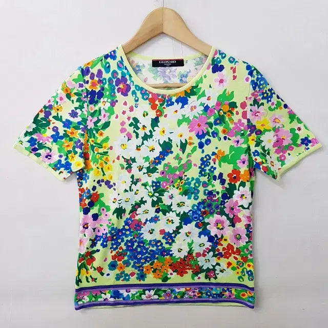 [BUNJANG] Leonard Silk Mix T-Shirt / LEONARD 레오날드 실크 믹스 티셔츠