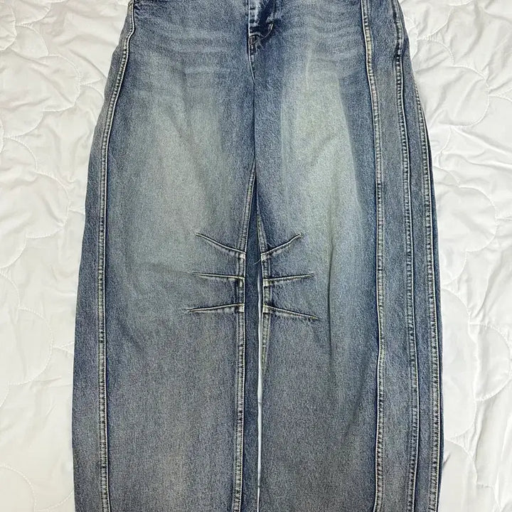 [BUNJANG] 9999 Archive Denim Pants + Linking Flower Keyring / 9999아카이브 데님 팬츠 + 키링
