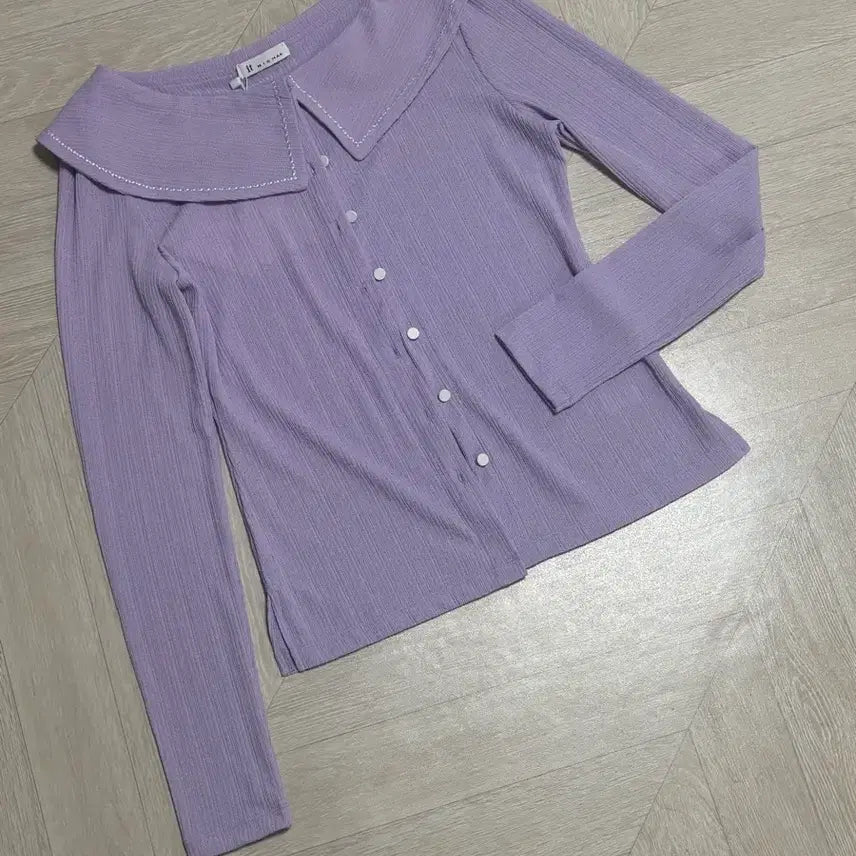 [BUNJANG] It Michaa Lavender Collar Knit Sweater / 잇미샤 라벤더 카라 니트