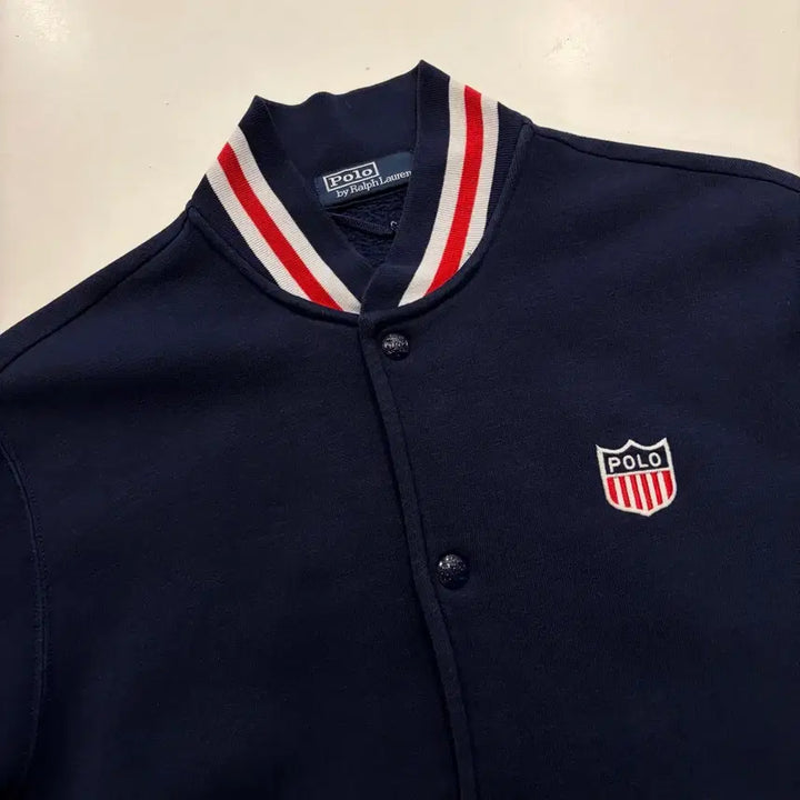 [BUNJANG] Polo Shield USA Embroidered Baseball Cotton Jacket Navy / [S] 폴로 실드 USA 자수 베이스볼 코튼 자켓 네이비