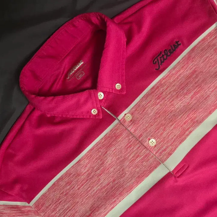 [BUNJANG] Titleist Golfwear Pink Short-Sleeve Polo Shirt L / 타이틀리스트 골프웨어 반팔 카라티 핑크 L  (2번)