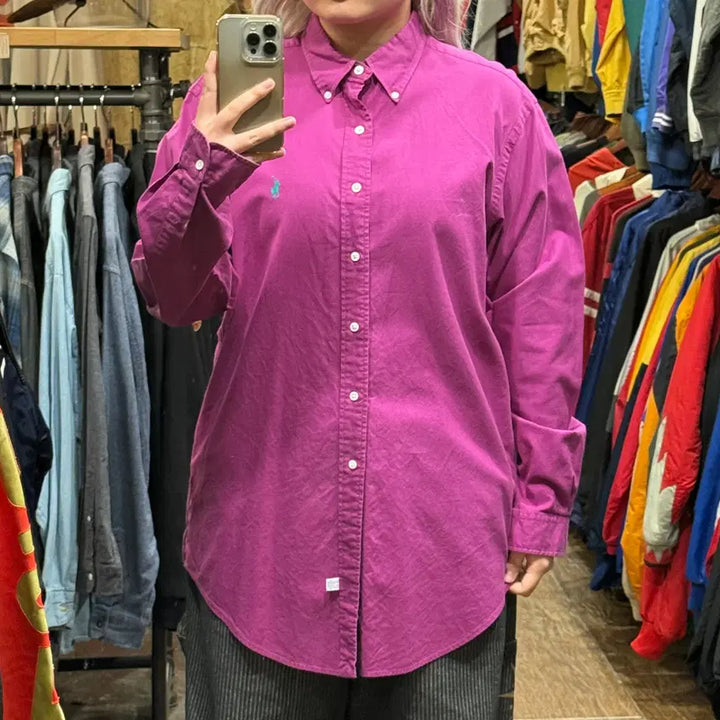 [BUNJANG] Polo Ralph Lauren Purple Long Sleeve Shirt XL / [HI] 폴로 랄프로렌 긴팔셔츠 퍼플