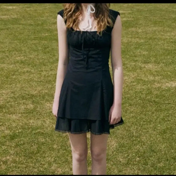 [BUNJANG] Lady Volume Mini Dress Black Small / (새상품) 레이디볼륨 미니 드레스 블랙 스몰 택O