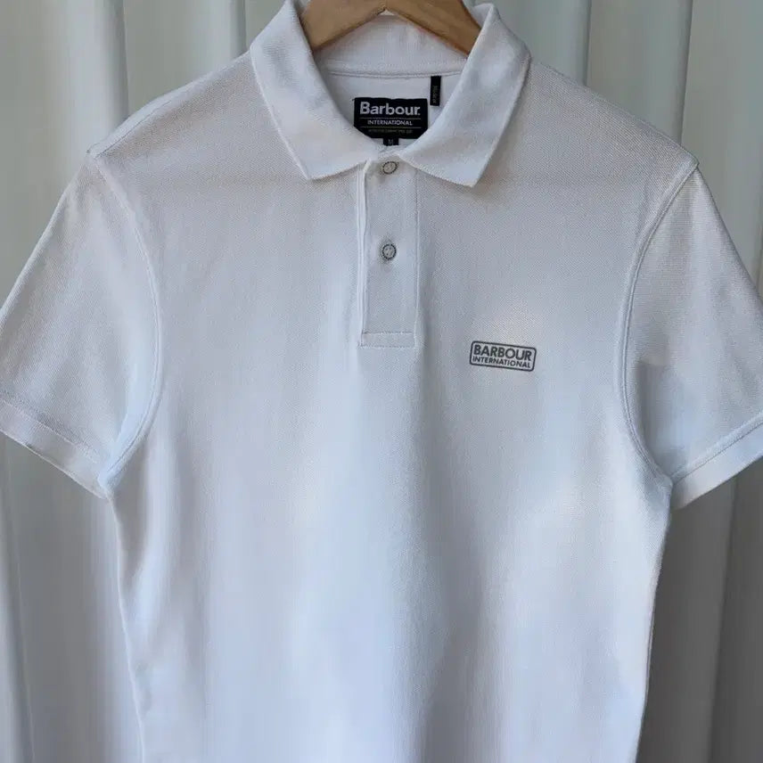[BUNJANG] Barbour International White Polo Shirt M / 바버 카라티