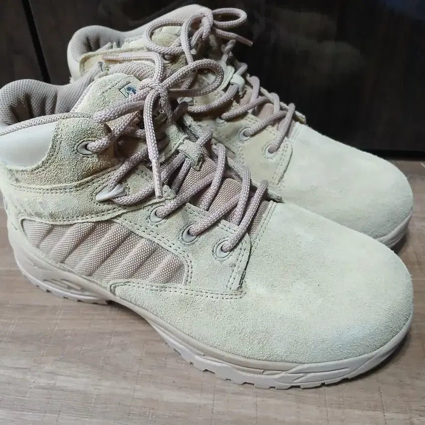 [BUNJANG] Black Yak YAK-501 6-Inch Beige Suede &amp; Mesh Safety Boots (270) / 베이지색 워커 부츠 안전화 6인치 270