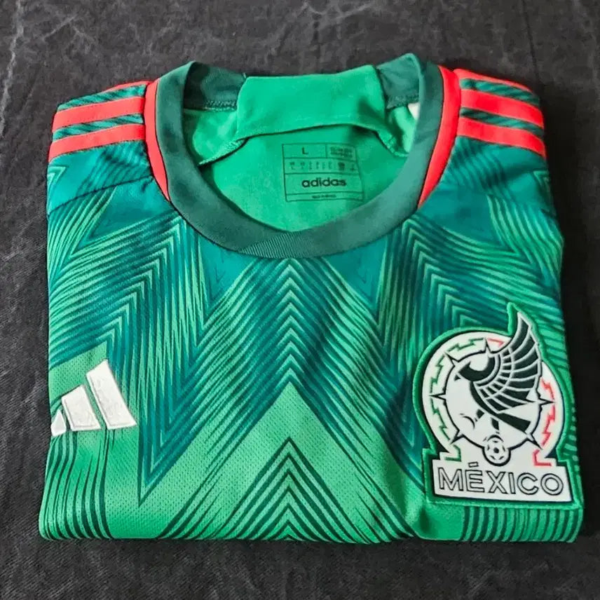 [BUNJANG] Adidas Mexico National Football Team 2022 Qatar World Cup Jersey T-Shirt (L) / 100 L 아디다스 멕시코 져지 반팔 티셔츠