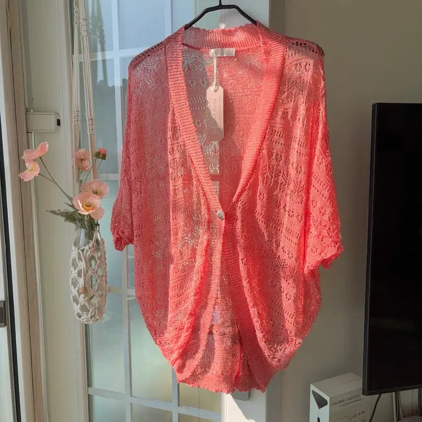 [BUNJANG] Prime Payton Coral Crochet Cardigan / [빈티지] 프라임페이튼 코랄 크로셰 가디건 -옷장정리