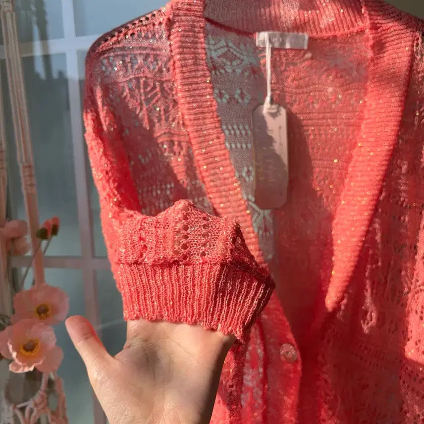 [BUNJANG] Prime Payton Coral Crochet Cardigan / [빈티지] 프라임페이튼 코랄 크로셰 가디건 -옷장정리