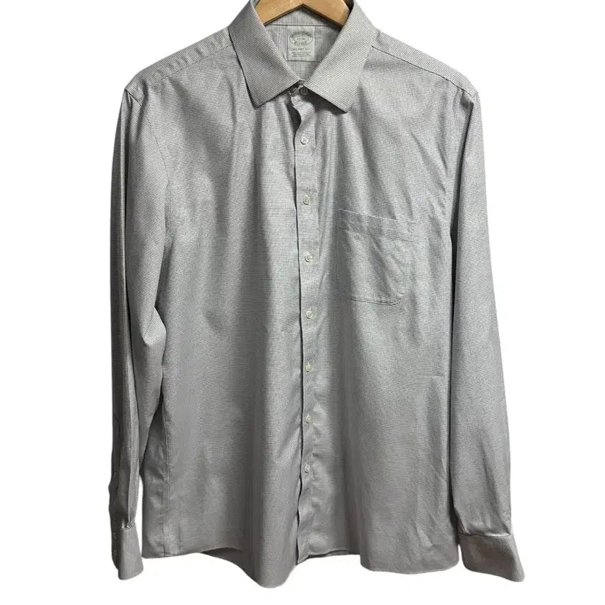 [BUNJANG] Brooks Brothers Milano Fit Check Long Sleeve Shirt / 브룩스브라더스 밀라노핏 체크 긴팔 셔츠 17-36(110) size