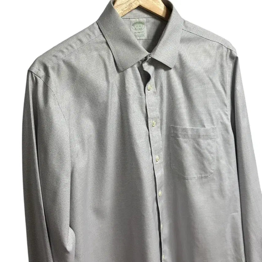[BUNJANG] Brooks Brothers Milano Fit Check Long Sleeve Shirt / 브룩스브라더스 밀라노핏 체크 긴팔 셔츠 17-36(110) size
