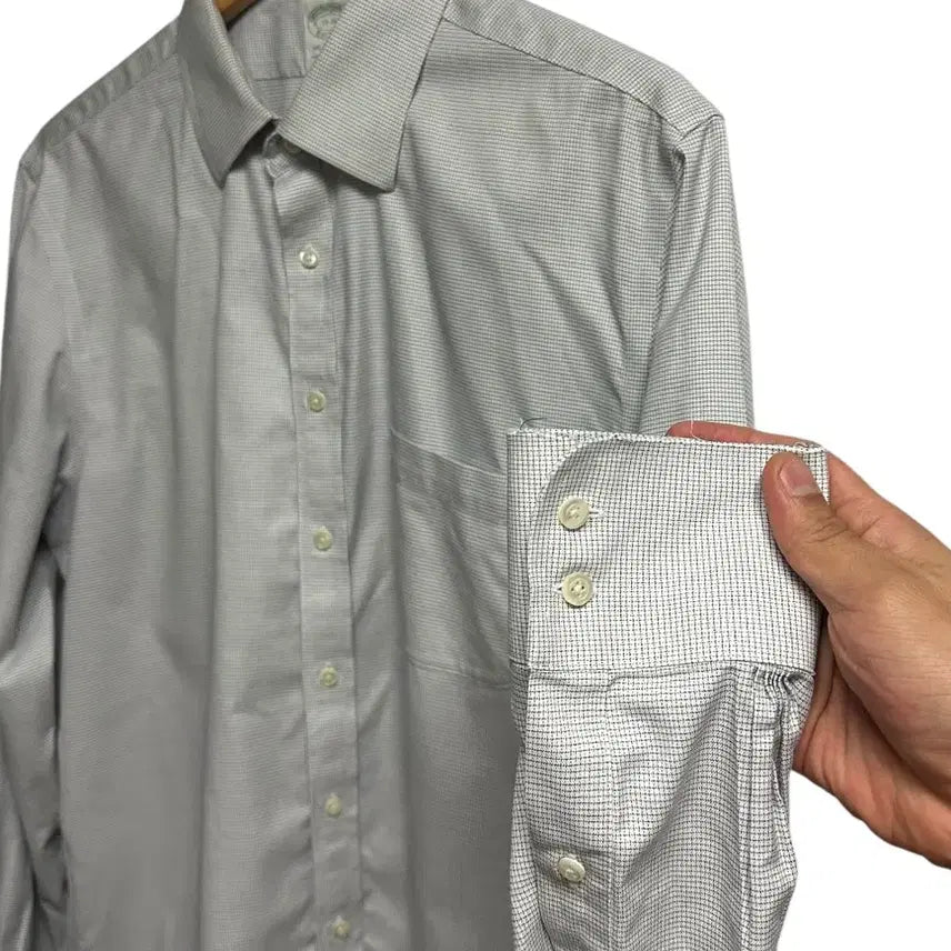 [BUNJANG] Brooks Brothers Milano Fit Check Long Sleeve Shirt / 브룩스브라더스 밀라노핏 체크 긴팔 셔츠 17-36(110) size