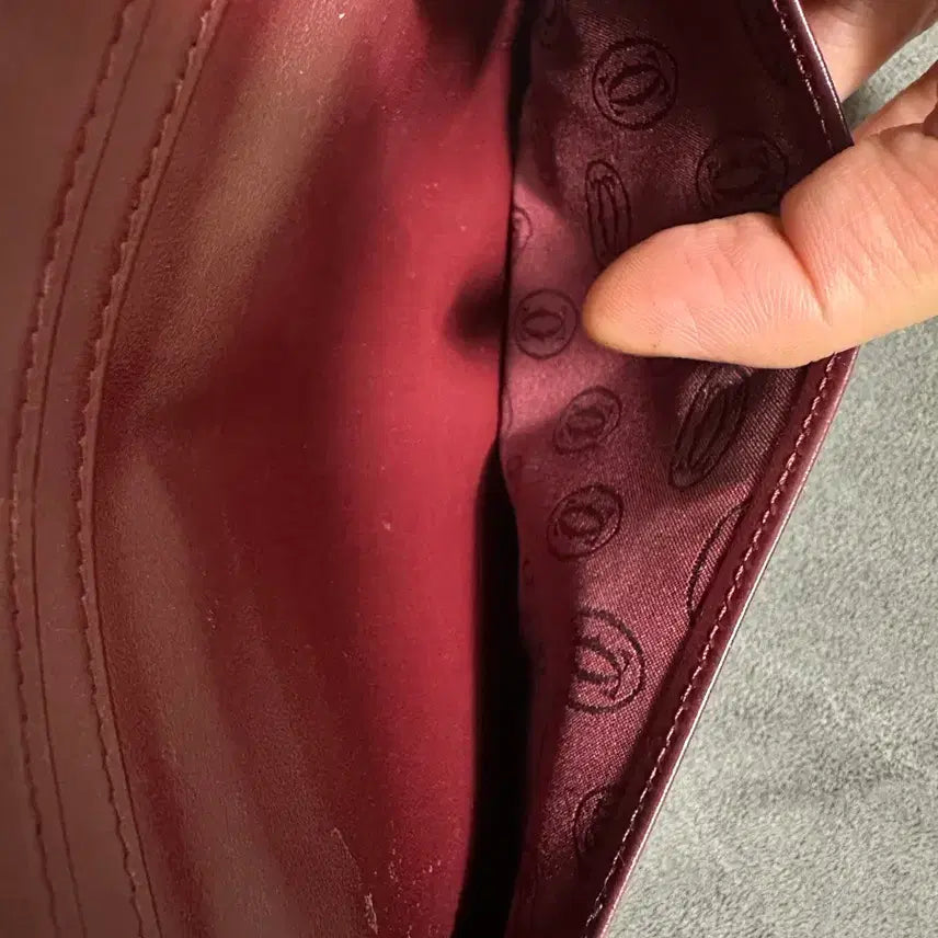 [BUNJANG] Cartier Must 2C Bi-Fold Wallet Burgundy / 빈티지) 까르띠에 머스트 2c 장지갑 버건디