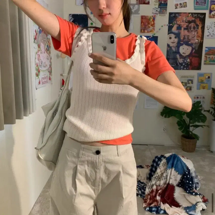 [BUNJANG] Layered Sleeveless Top / 레이어드 나시