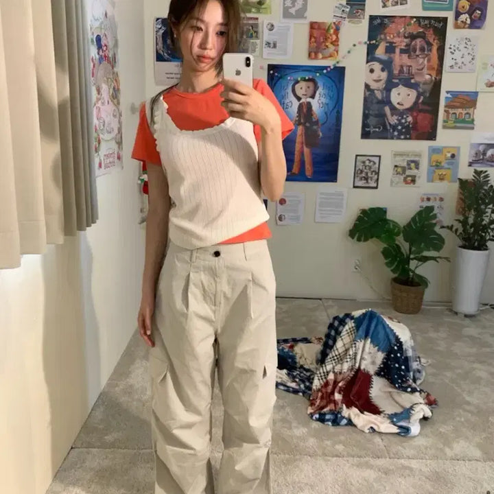 [BUNJANG] Layered Sleeveless Top / 레이어드 나시