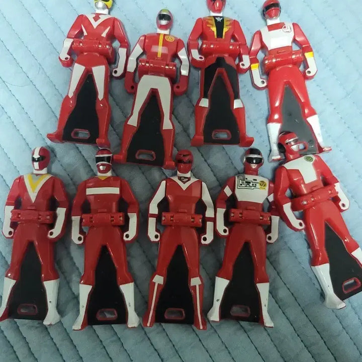 [BUNJANG] Red Power Ranger 9-Piece Figure Set / 레드 파워레인저 피규어 9개 세트