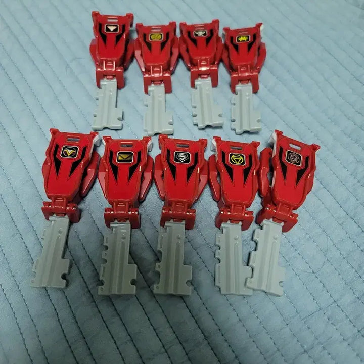[BUNJANG] Red Power Ranger 9-Piece Figure Set / 레드 파워레인저 피규어 9개 세트
