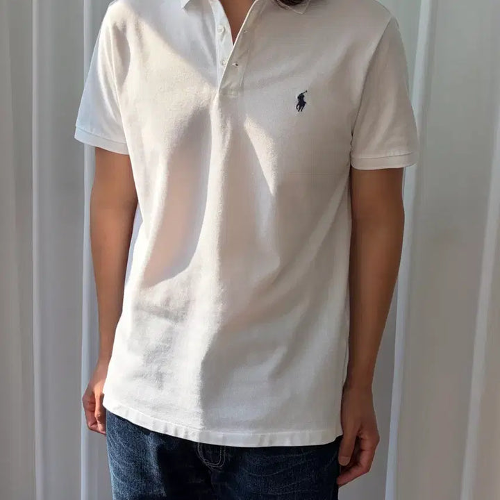 [BUNJANG] Polo Ralph Lauren White Polo Shirt M / 폴로 카라티