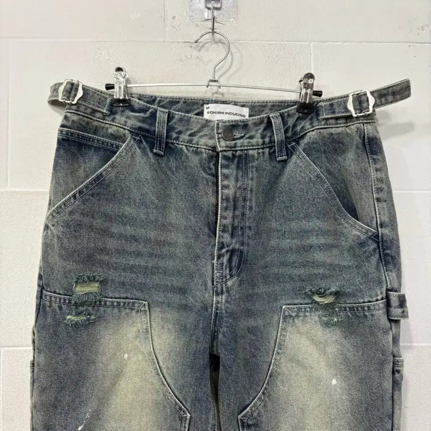 [BUNJANG] Skism Inducing Double Knee Flare Denim Pants / 스키즘 인듀싱 더블니 플레어 데님팬츠