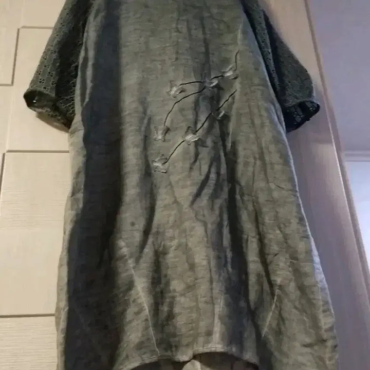 [BUNJANG] Natural Dyeing Linen Long Dress / 천연염색 마 롱원피스