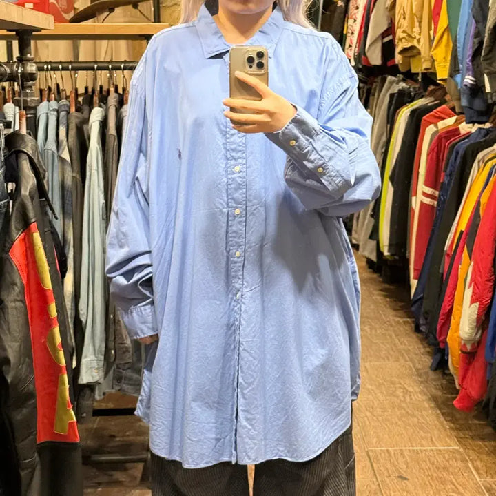 [BUNJANG] Polo Ralph Lauren Long Sleeve Shirt Sky Blue / [HI] 폴로 랄프로렌 긴팔셔츠 스카이블루