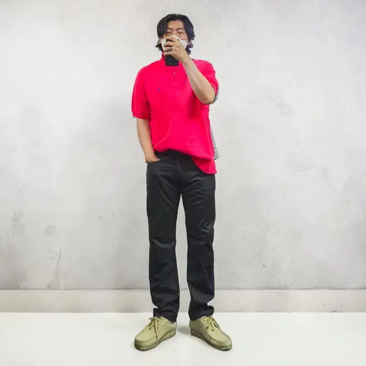 [BUNJANG] Polo Ralph Lauren Red Short Sleeve Polo Shirt XL / 폴로 랄플로렌 PK셔츠 카라티 M0736
