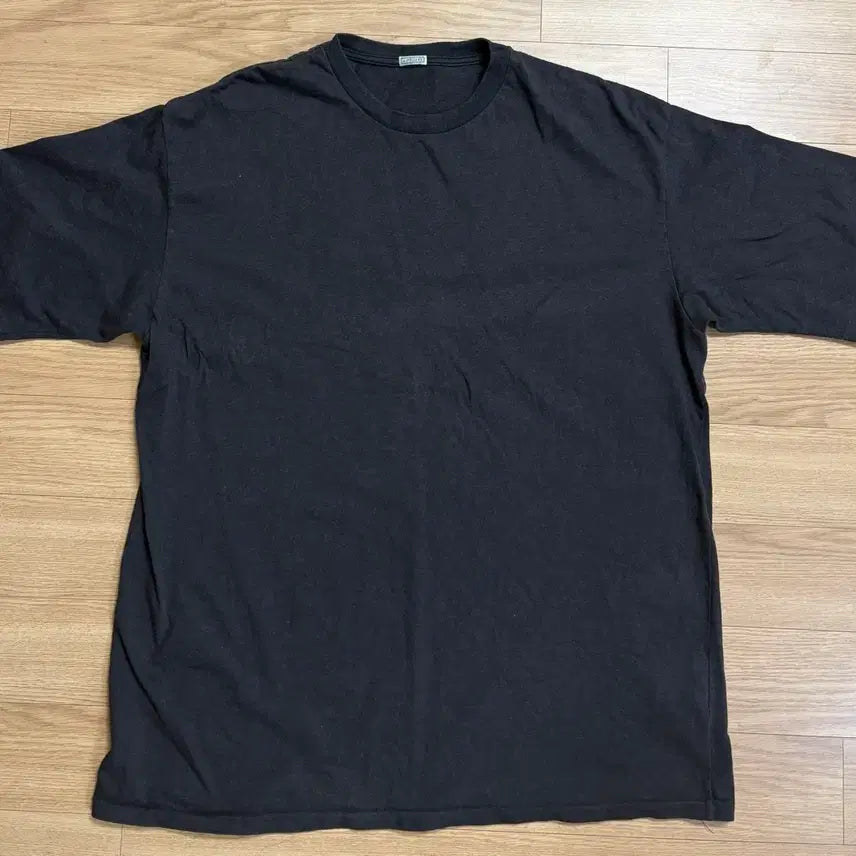 [BUNJANG] a.presse Cotton Cashmere Blend Short Sleeve T-Shirt Charcoal / 아프레쎄 a.presse 코튼 캐시미어 혼방 반팔티셔츠 3사