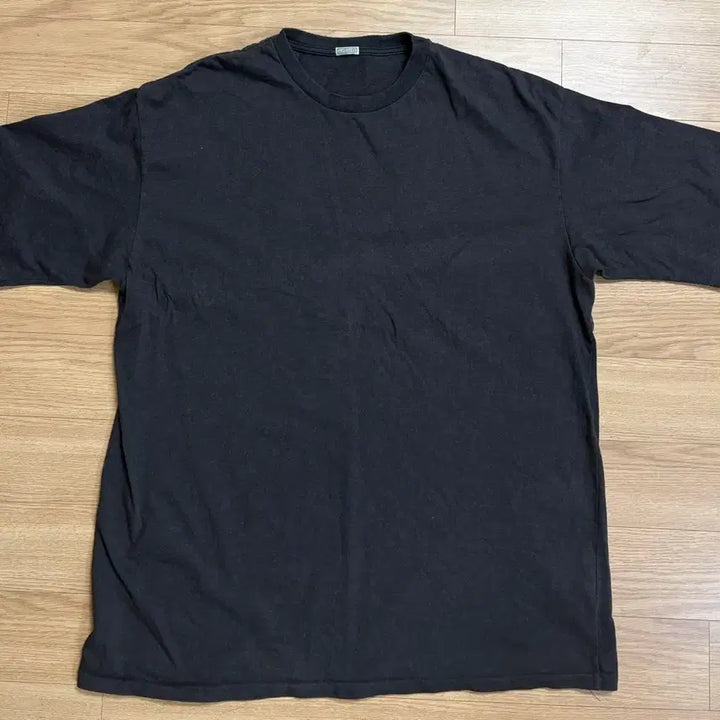 [BUNJANG] a.presse Cotton Cashmere Blend Short Sleeve T-Shirt Charcoal / 아프레쎄 a.presse 코튼 캐시미어 혼방 반팔티셔츠 3사
