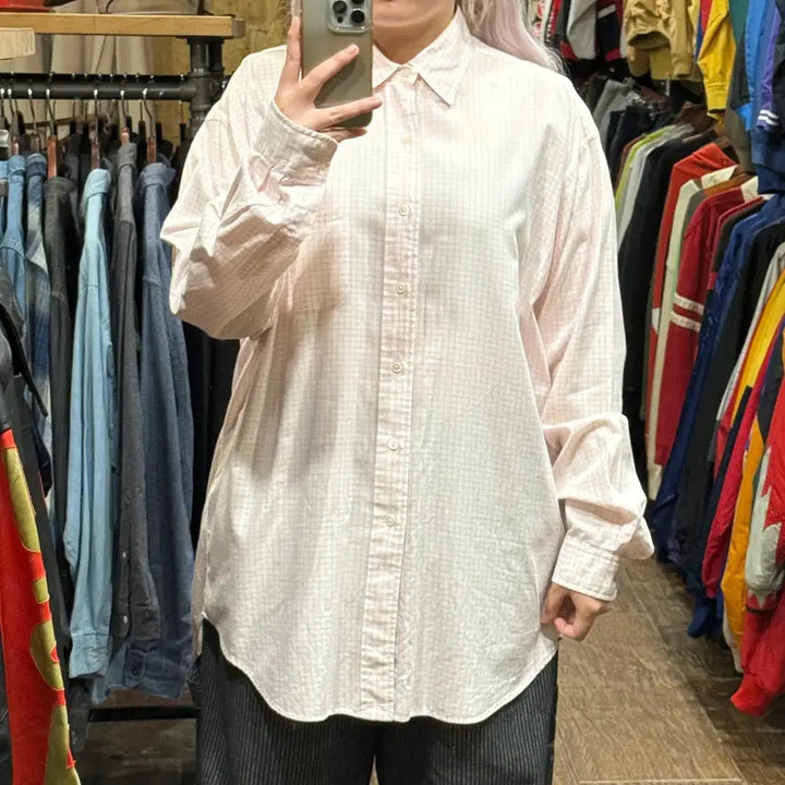 [BUNJANG] Polo Ralph Lauren Long Sleeve Check Shirt Pink White / [HI] 폴로 랄프로렌 긴팔셔츠 체크 핑크화이트