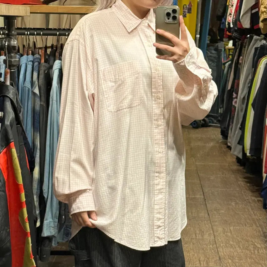 [BUNJANG] Polo Ralph Lauren Long Sleeve Check Shirt Pink White / [HI] 폴로 랄프로렌 긴팔셔츠 체크 핑크화이트
