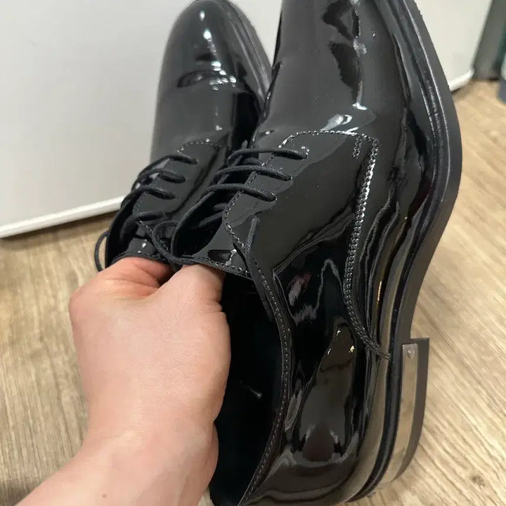 [BUNJANG] Balmain Enamel Derby Shoes (Size 41) with Vibram Sole Reinforcement / 발망 BALMAIN 에나멜 더비슈즈 41사이즈 비브람보강