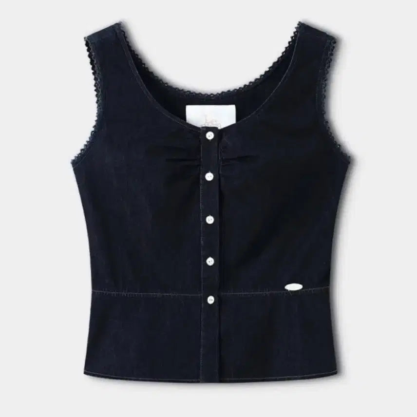 [BUNJANG] Renina ATHENA Round Neck Denim Vest Indigo Blue / 르니나 데님 베스트 스몰 (혜리, 정소민, 한지현 착용)