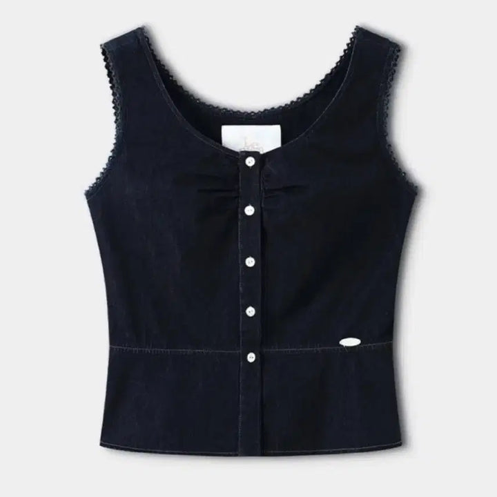 [BUNJANG] Renina ATHENA Round Neck Denim Vest Indigo Blue / 르니나 데님 베스트 스몰 (혜리, 정소민, 한지현 착용)