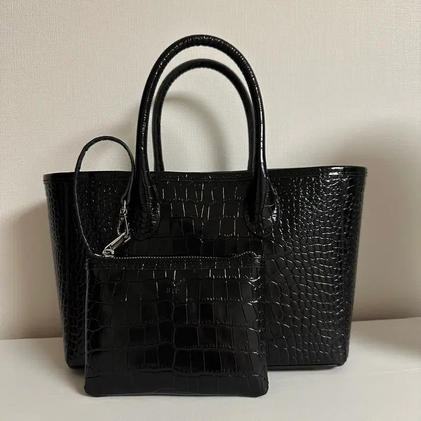 [BUNJANG] Sie Helena Mini Tote Bag - Croc Black / sie 시에 헬레나 미니 토트백 - 크록 블랙