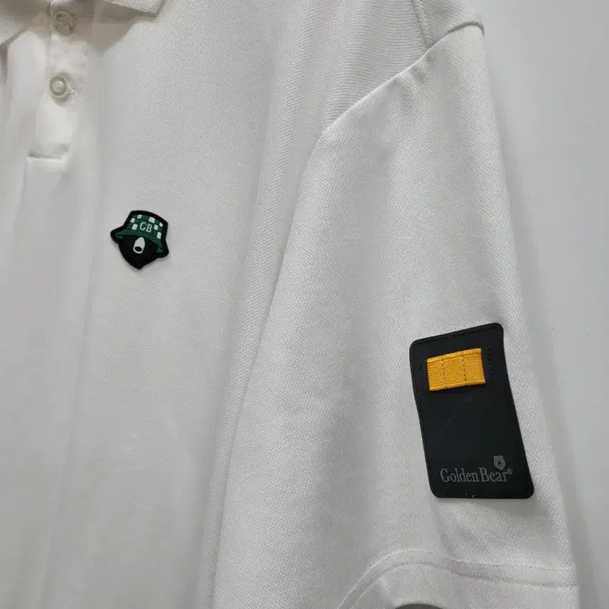 [SOLD OUT] 골든베어 23SS 오버핏 반팔 카라 티셔츠 / 남 XXL 화이트