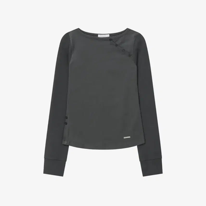 [BUNJANG] Miseki Seoul Slash Button Long Sleeves Charcoal / 미세키서울 Slash button long sleeves CHARCOAL