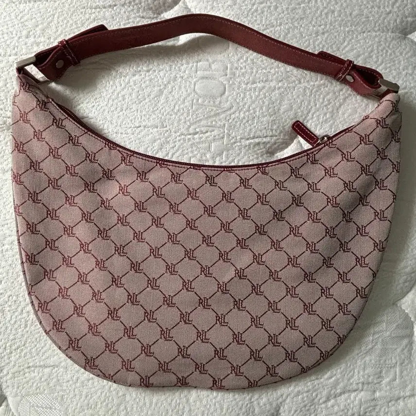 [BUNJANG] Ralph Lauren RL Logo Pattern Shoulder Bag / [택포] 랄프로렌 RL 로고 패턴 숄더백
