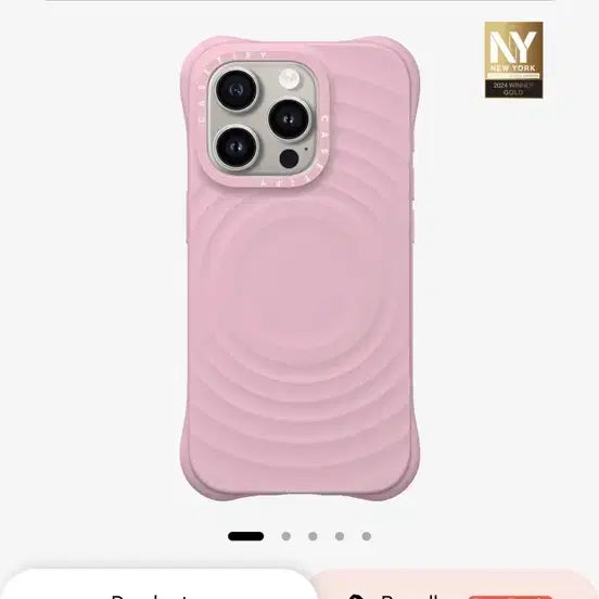 [BUNJANG] CASETiFY Ripple Case iPhone 15 Pro Primrose Pink / 케이스티파이 리플 케이스 아이폰 15 Pro 프림로즈 핑크