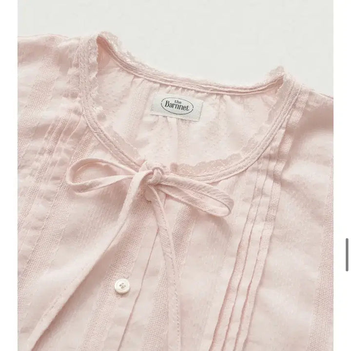 [BUNJANG] TheBarnet Pink Lace Puff Blouse / 더바넷 핑크 레이스 퍼프 블라우스