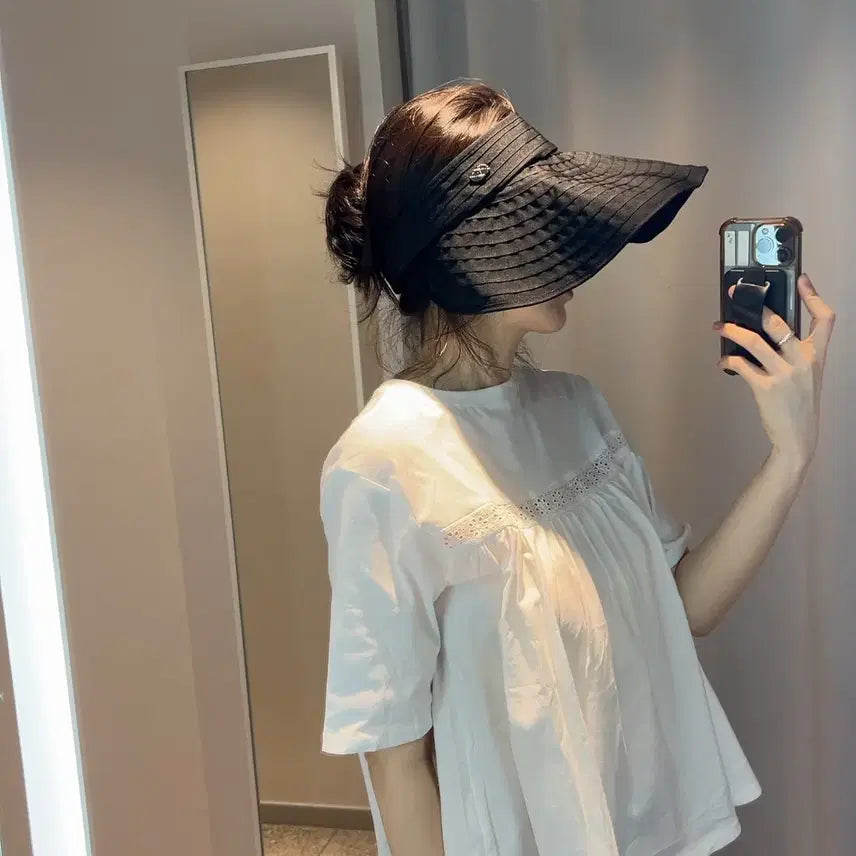 [BUNJANG] Wide Brim Roll-Up Sun Cap with UV Protection Patent (2 Colors) / 국산 자외선차단 특허 썬캡 돌돌이모자 와이드챙 2컬러