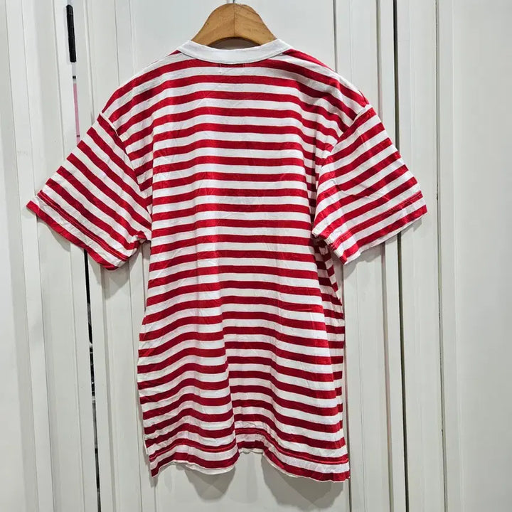 [BUNJANG] Disney Mickey Mouse Striped Short-Sleeve T-Shirt - Size 150 / 150 미키하우스 스트라이프 반팔 티셔츠