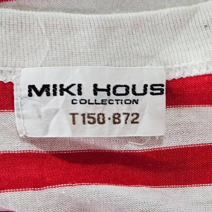[BUNJANG] Disney Mickey Mouse Striped Short-Sleeve T-Shirt - Size 150 / 150 미키하우스 스트라이프 반팔 티셔츠