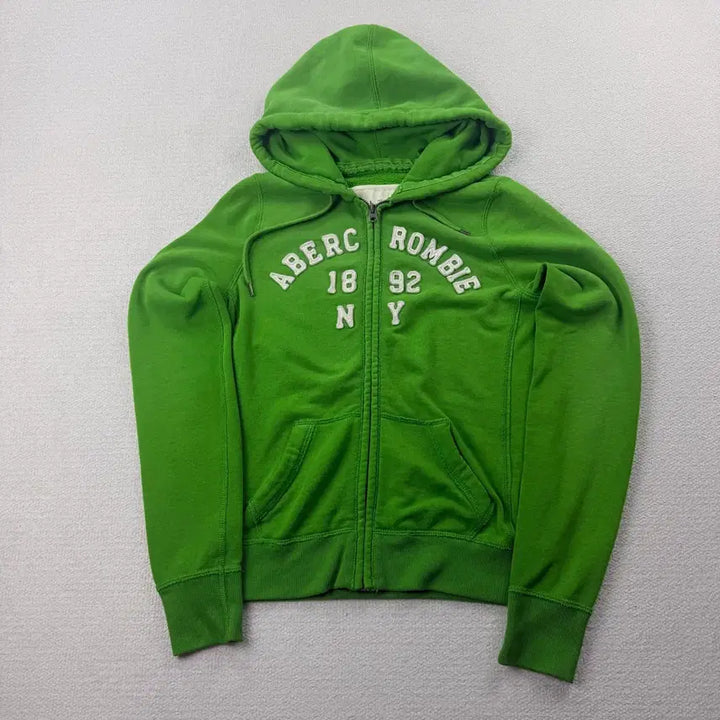 [BUNJANG] Abercrombie &amp; Fitch New York Vintage Green Full Zip Hoodie / 아베크롬비 뉴욕 후드집업 빈티지 그린