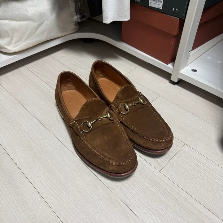 [BUNJANG] Carmina 80746 Suede Snuff Loafers / 까르미나 80746 스웨이드 스너프 / 8