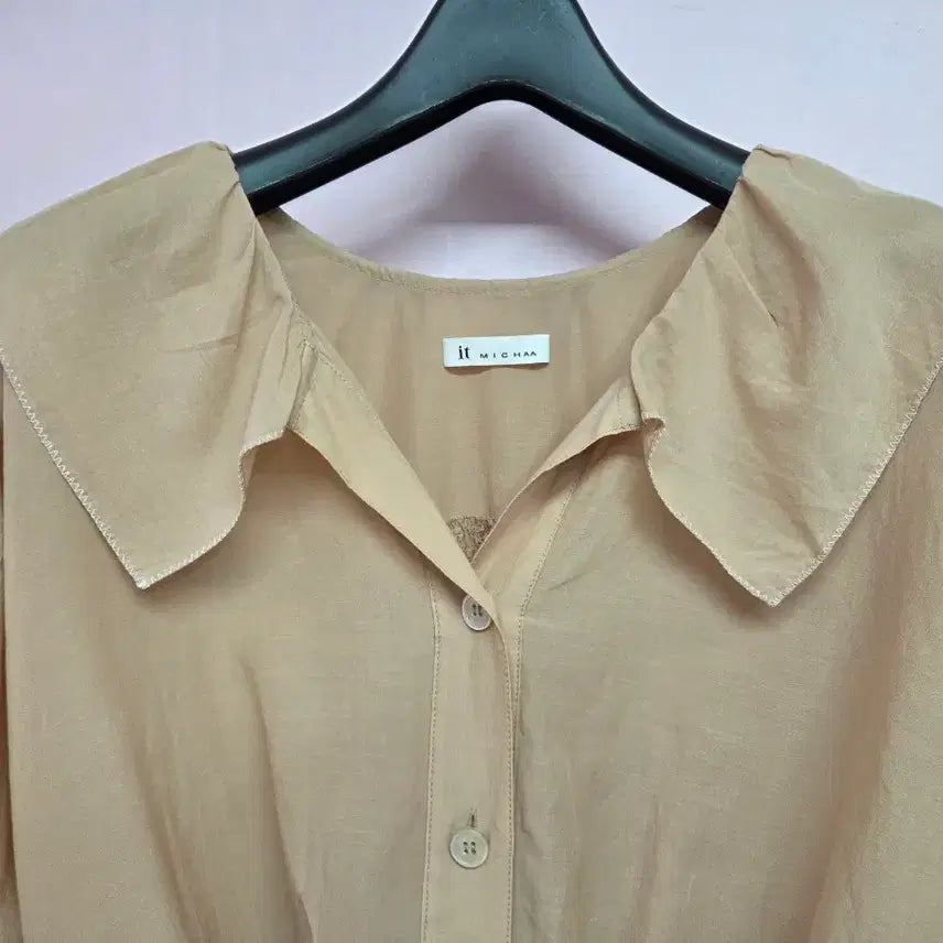 [BUNJANG] It Michaa Dolman Sleeve Blouse Beige / 잇미샤 돌먼슬리브 블라우스 55-66