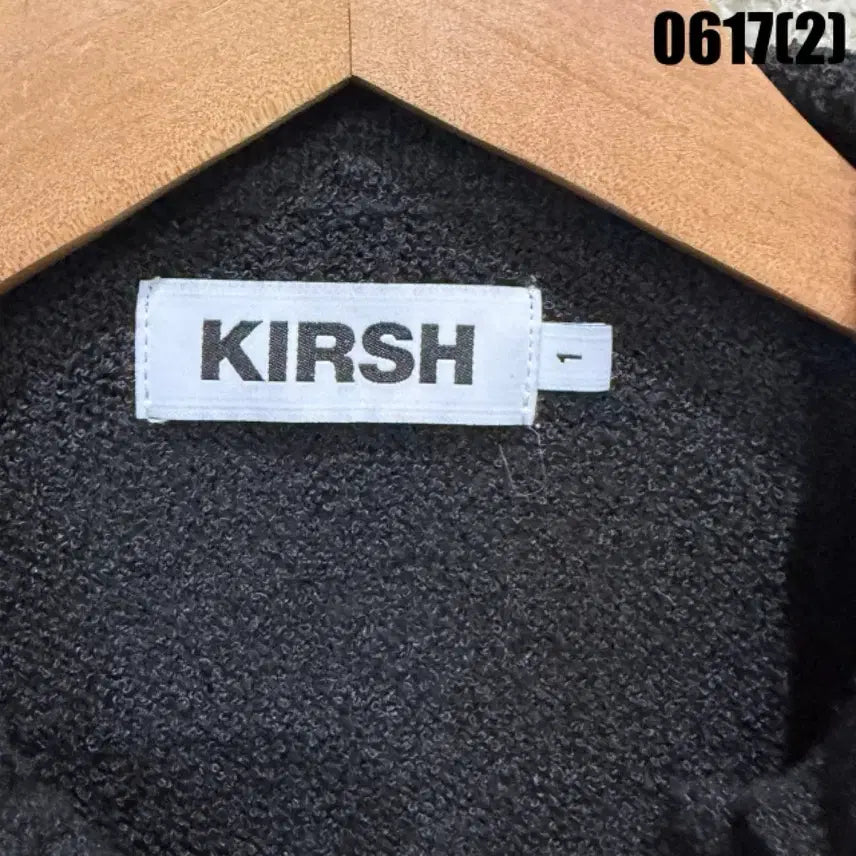 [BUNJANG] Kirsh Black Short-Sleeve Knit Cherry Embroidery XS / 키르시 블랙 반팔 니트 체리 자수 xs