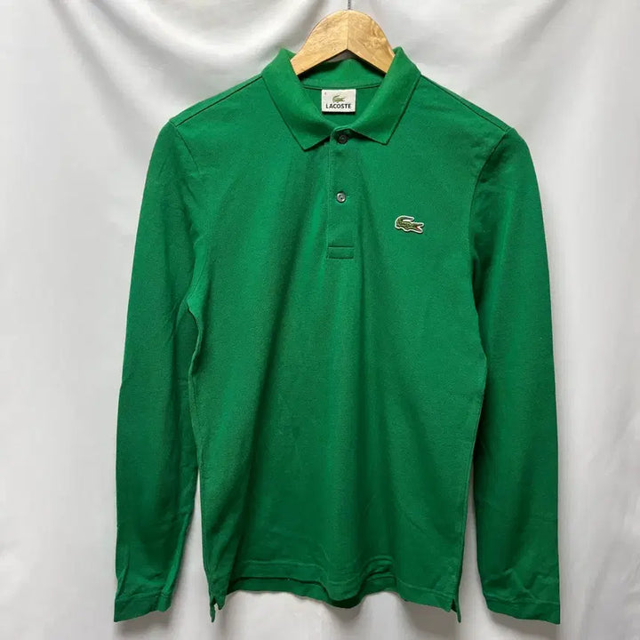 [BUNJANG] Lacoste Green Long Sleeve Polo Shirt / [정품/100] 라코스테 초록 그린 카라티 긴팔셔츠