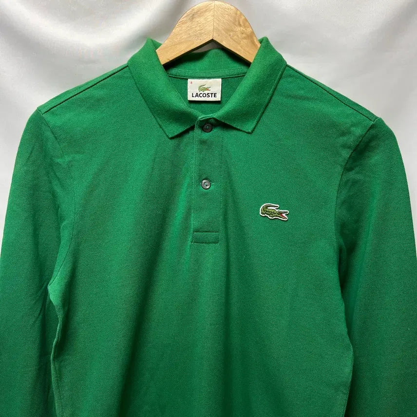 [BUNJANG] Lacoste Green Long Sleeve Polo Shirt / [정품/100] 라코스테 초록 그린 카라티 긴팔셔츠