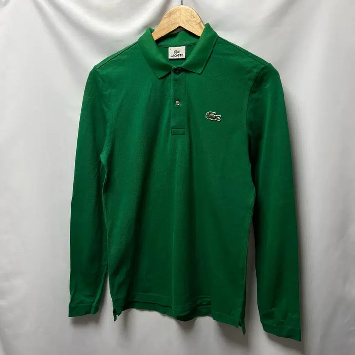 [BUNJANG] Lacoste Green Long Sleeve Polo Shirt / [정품/100] 라코스테 초록 그린 카라티 긴팔셔츠